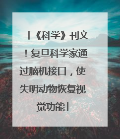《科学》刊文！复旦科学家通过脑机接口，使失明动物恢复视觉功能
