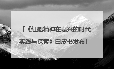 《红船精神在嘉兴的时代实践与探索》白皮书发布