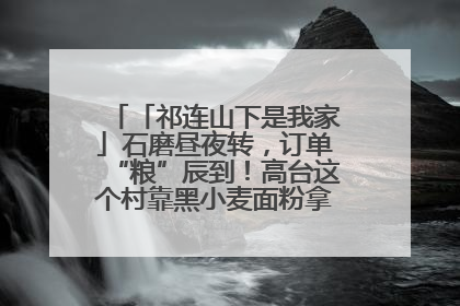 「祁连山下是我家」石磨昼夜转，订单“粮”辰到！高台这个村靠黑小麦面粉拿下成立来最大订单