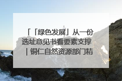 「绿色发展」从一份选址意见书看要素支撑｜铜仁自然资源部门精准服务助力项目落地