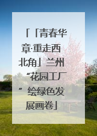 「青春华章·重走西北角」兰州“花园工厂”绘绿色发展画卷