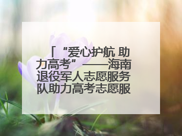 “爱心护航 助力高考”——海南退役军人志愿服务队助力高考志愿服务活动