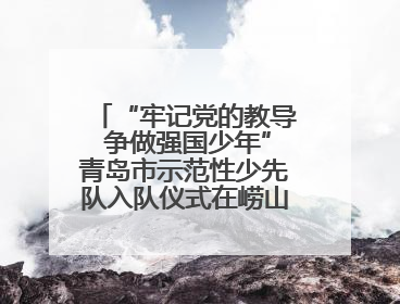 “牢记党的教导 争做强国少年”青岛市示范性少先队入队仪式在崂山区举办