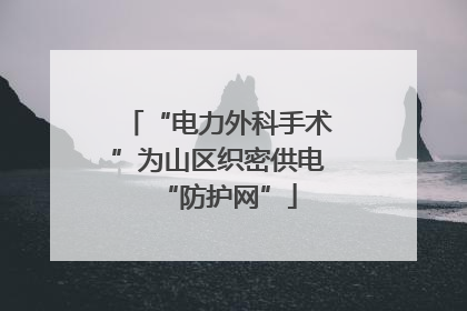 “电力外科手术”为山区织密供电“防护网”
