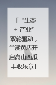 “生态 + 产业”双轮驱动，兰溪黄店开启高山西瓜丰收乐章