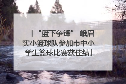 “篮下争锋” 峨眉实小篮球队参加市中小学生篮球比赛获佳绩