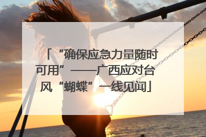 “确保应急力量随时可用”——广西应对台风“蝴蝶”一线见闻