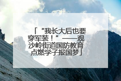 “我长大后也要穿军装！”——观沙岭街道国防教育点燃学子报国梦