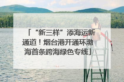 “新三样”添海运新通道！烟台港开通环渤海首条跨海绿色专线