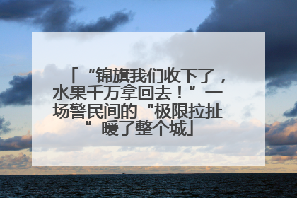 “锦旗我们收下了，水果千万拿回去！”一场警民间的“极限拉扯”暖了整个城