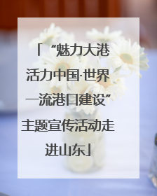 “魅力大港 活力中国·世界一流港口建设”主题宣传活动走进山东