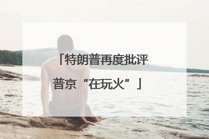 特朗普再度批评普京“在玩火”