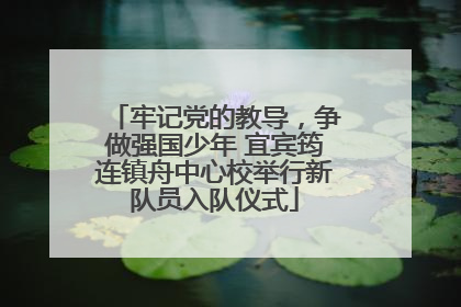 牢记党的教导，争做强国少年 宜宾筠连镇舟中心校举行新队员入队仪式