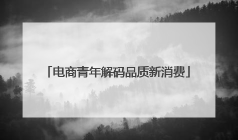 电商青年解码品质新消费