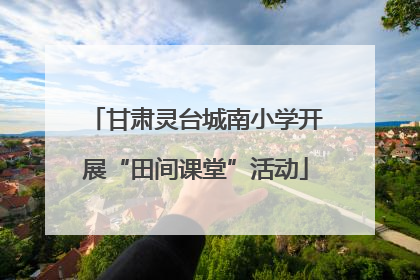 甘肃灵台城南小学开展“田间课堂”活动