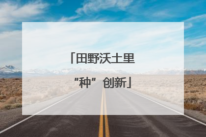 田野沃土里“种”创新