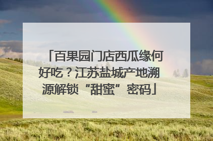 百果园门店西瓜缘何好吃？江苏盐城产地溯源解锁“甜蜜”密码
