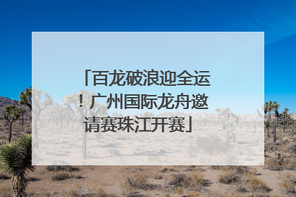 百龙破浪迎全运！广州国际龙舟邀请赛珠江开赛
