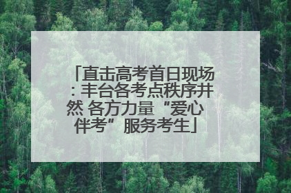 直击高考首日现场：丰台各考点秩序井然 各方力量“爱心伴考”服务考生