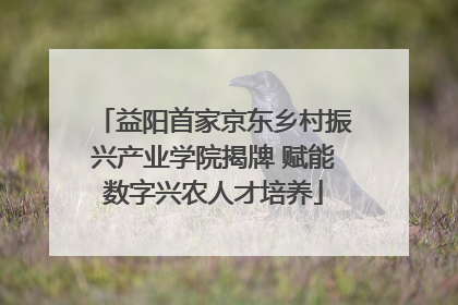 益阳首家京东乡村振兴产业学院揭牌 赋能数字兴农人才培养