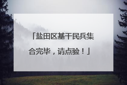 盐田区基干民兵集合完毕，请点验！