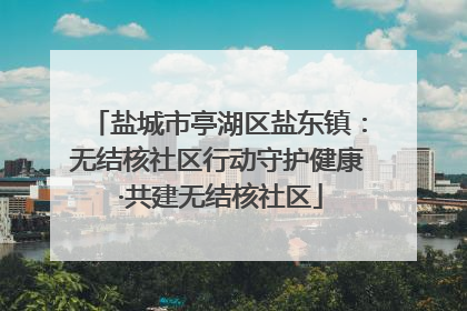 盐城市亭湖区盐东镇：无结核社区行动守护健康 ·共建无结核社区