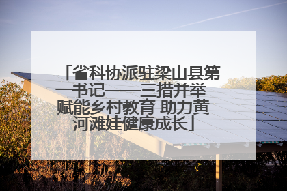 省科协派驻梁山县第一书记——三措并举 赋能乡村教育 助力黄河滩娃健康成长