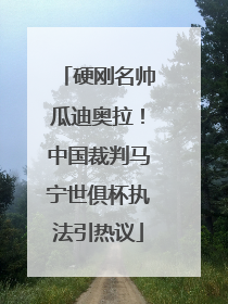 硬刚名帅瓜迪奥拉！中国裁判马宁世俱杯执法引热议