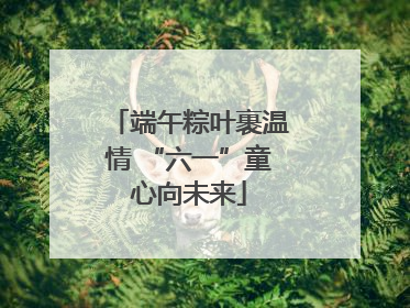 端午粽叶裹温情 “六一”童心向未来