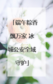 端午粽香飘万家 冰城公安全域守护