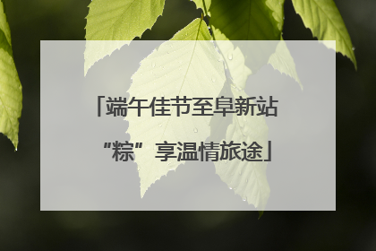 端午佳节至阜新站“粽”享温情旅途