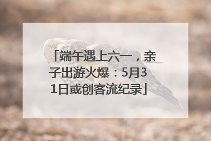 端午遇上六一，亲子出游火爆：5月31日或创客流纪录