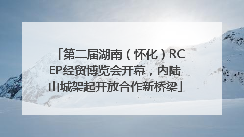 第二届湖南（怀化）RCEP经贸博览会开幕，内陆山城架起开放合作新桥梁
