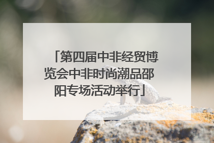 第四届中非经贸博览会中非时尚潮品邵阳专场活动举行