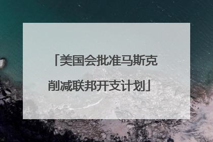美国会批准马斯克削减联邦开支计划
