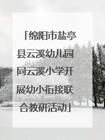 绵阳市盐亭县云溪幼儿园同云溪小学开展幼小衔接联合教研活动