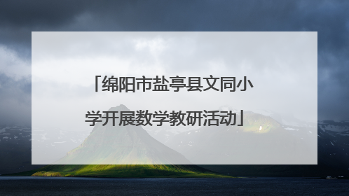 绵阳市盐亭县文同小学开展数学教研活动