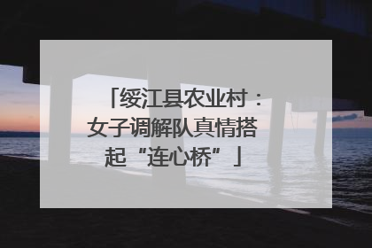 绥江县农业村：女子调解队真情搭起“连心桥”