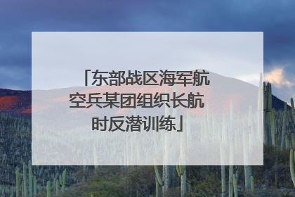 东部战区海军航空兵某团组织长航时反潜训练