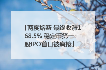两度熔断 最终收涨168.5% 稳定币第一股IPO首日被疯抢