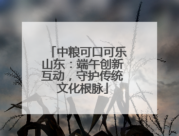 中粮可口可乐山东：端午创新互动，守护传统文化根脉