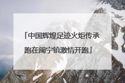 中国辉煌足迹火炬传承跑在闽宁镇激情开跑