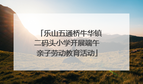 乐山五通桥牛华镇二码头小学开展端午亲子劳动教育活动