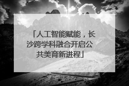 人工智能赋能，长沙跨学科融合开启公共美育新进程