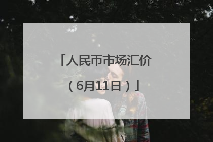 人民币市场汇价（6月11日）