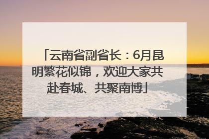 云南省副省长：6月昆明繁花似锦，欢迎大家共赴春城、共聚南博