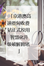 京港澳高速蔡甸收费站正式投用 智慧化升级破解拥堵