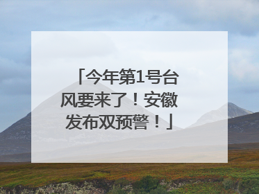 今年第1号台风要来了！安徽发布双预警！