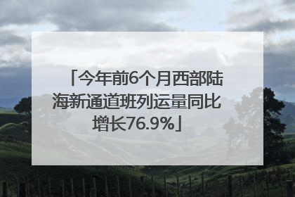 今年前6个月西部陆海新通道班列运量同比增长76.9%