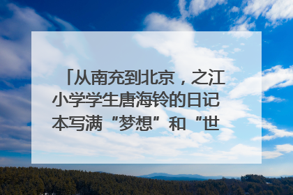 从南充到北京，之江小学学生唐海铃的日记本写满“梦想”和“世界”｜您牵挂的四川